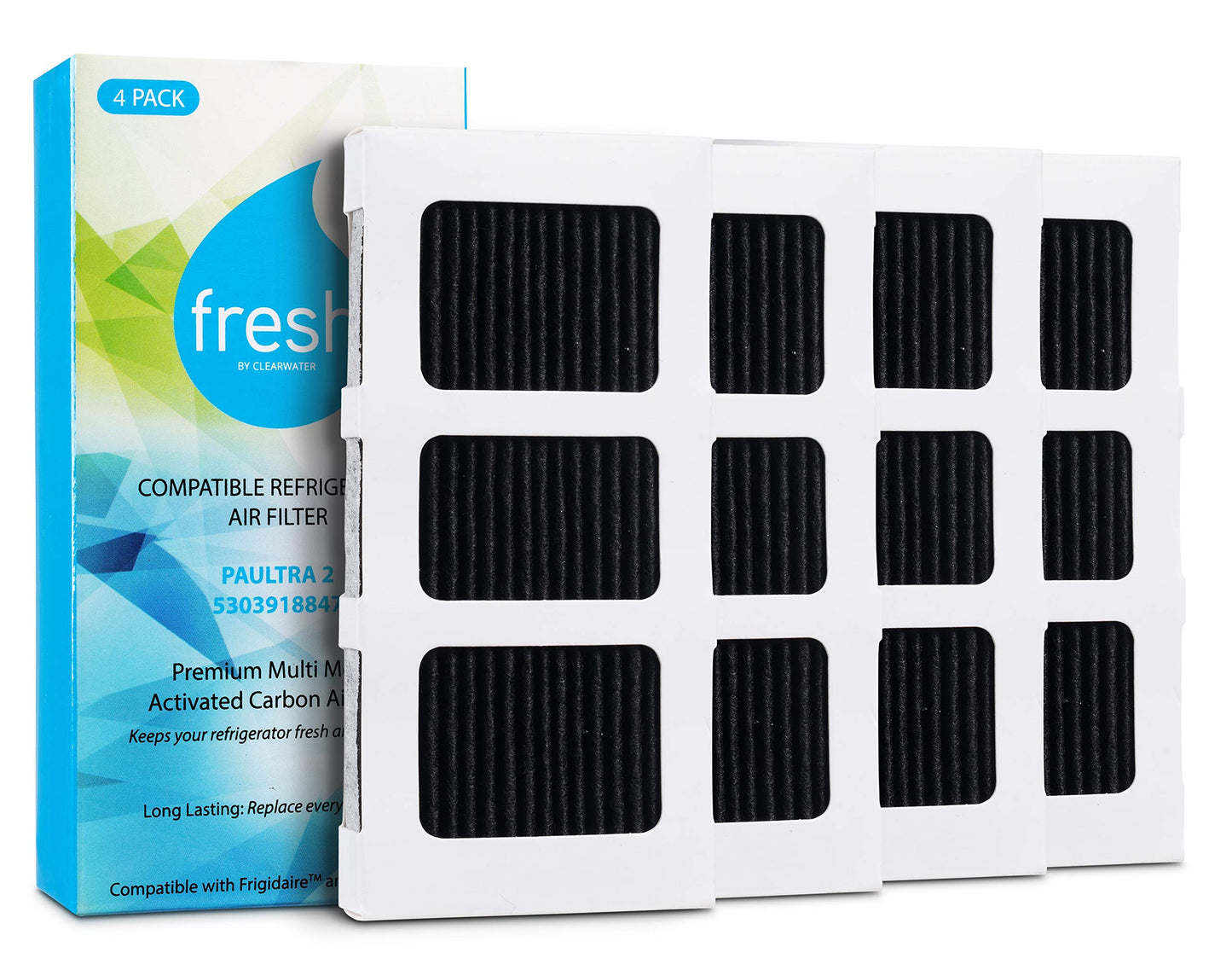 Paultra2 Frigidaire Refrigerator Air Filter Replacement, Compatible with Model Numbers: Pureair Ultra 2, Pure Air Ultra 2, Pureair Ultra ii, Electrolux 242047805, 5303918847, EAP12364179