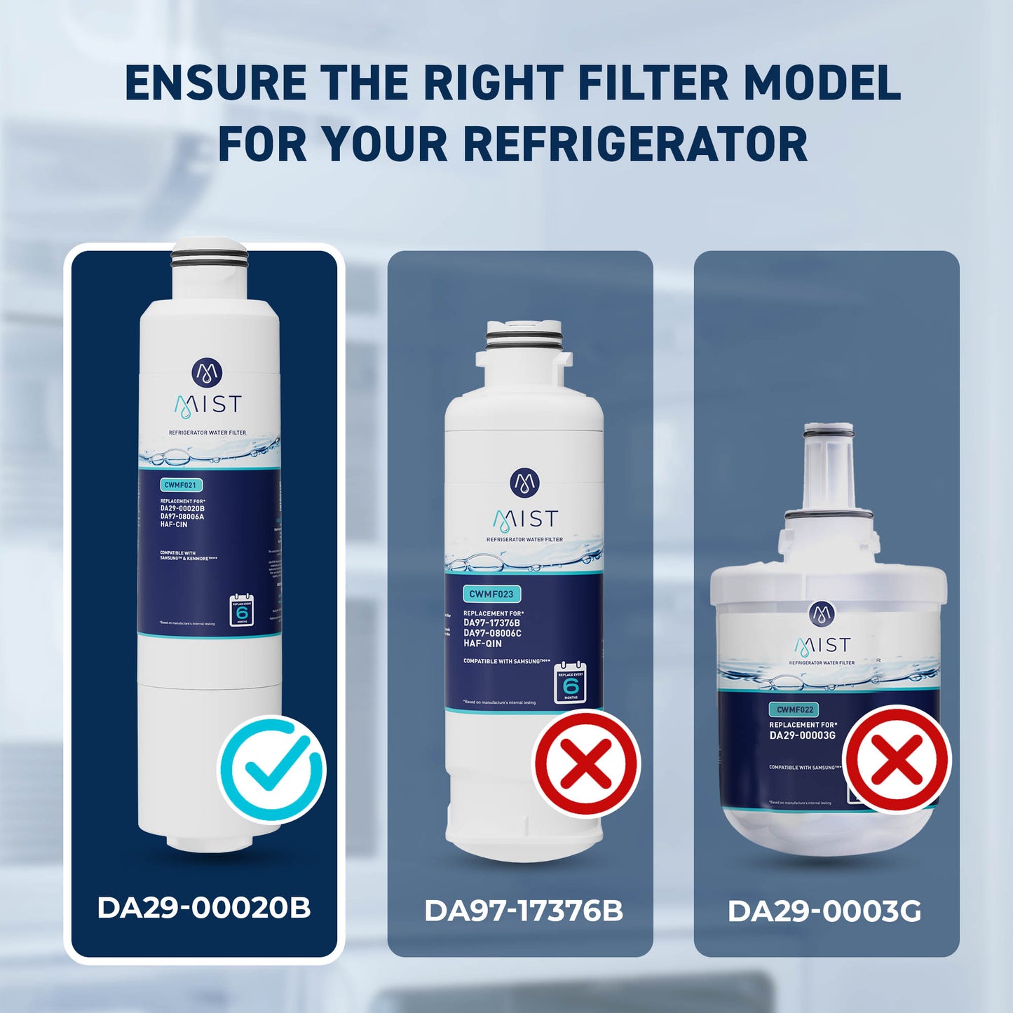 Samsung DA29-00020B DA29-00020A, HAF-CIN-EXP, 46-9101 Refrigerator Water Filter
