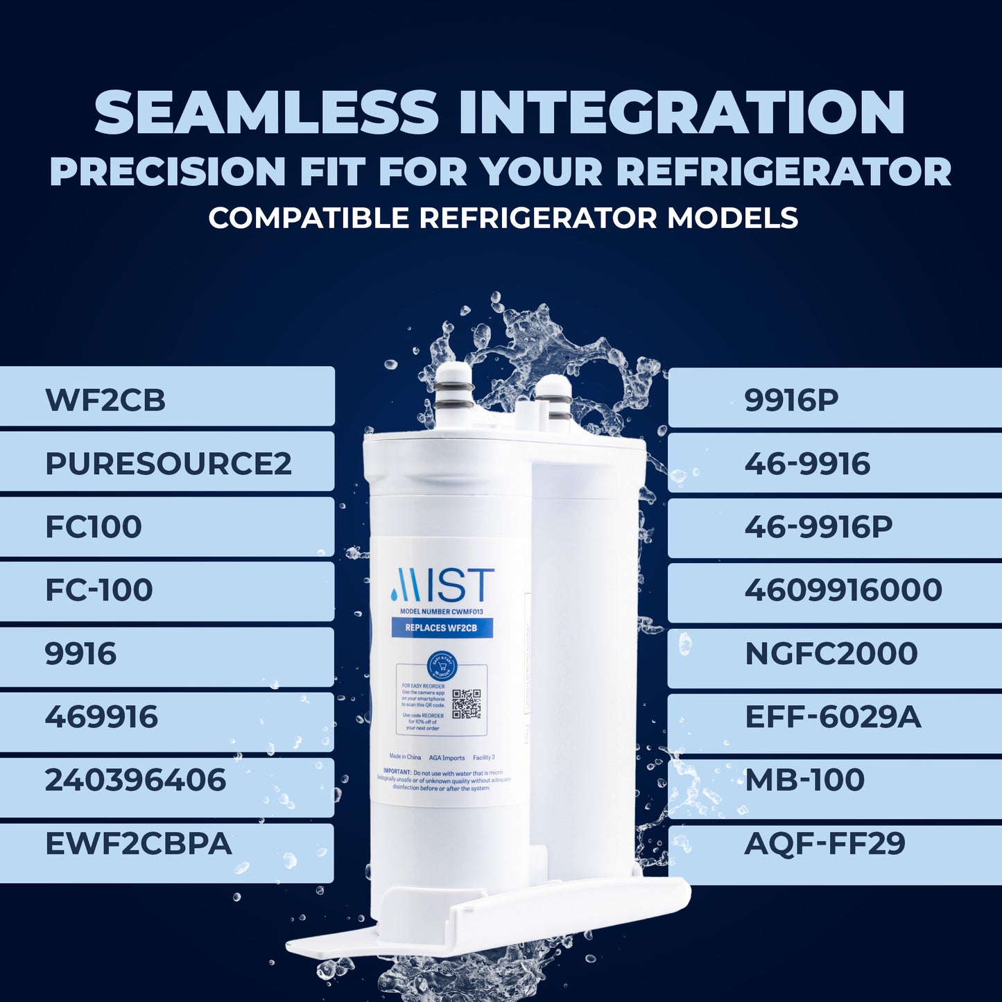 WF2CB, PureSource2, FC100, 9916, 469916 Refrigerator Water Filter