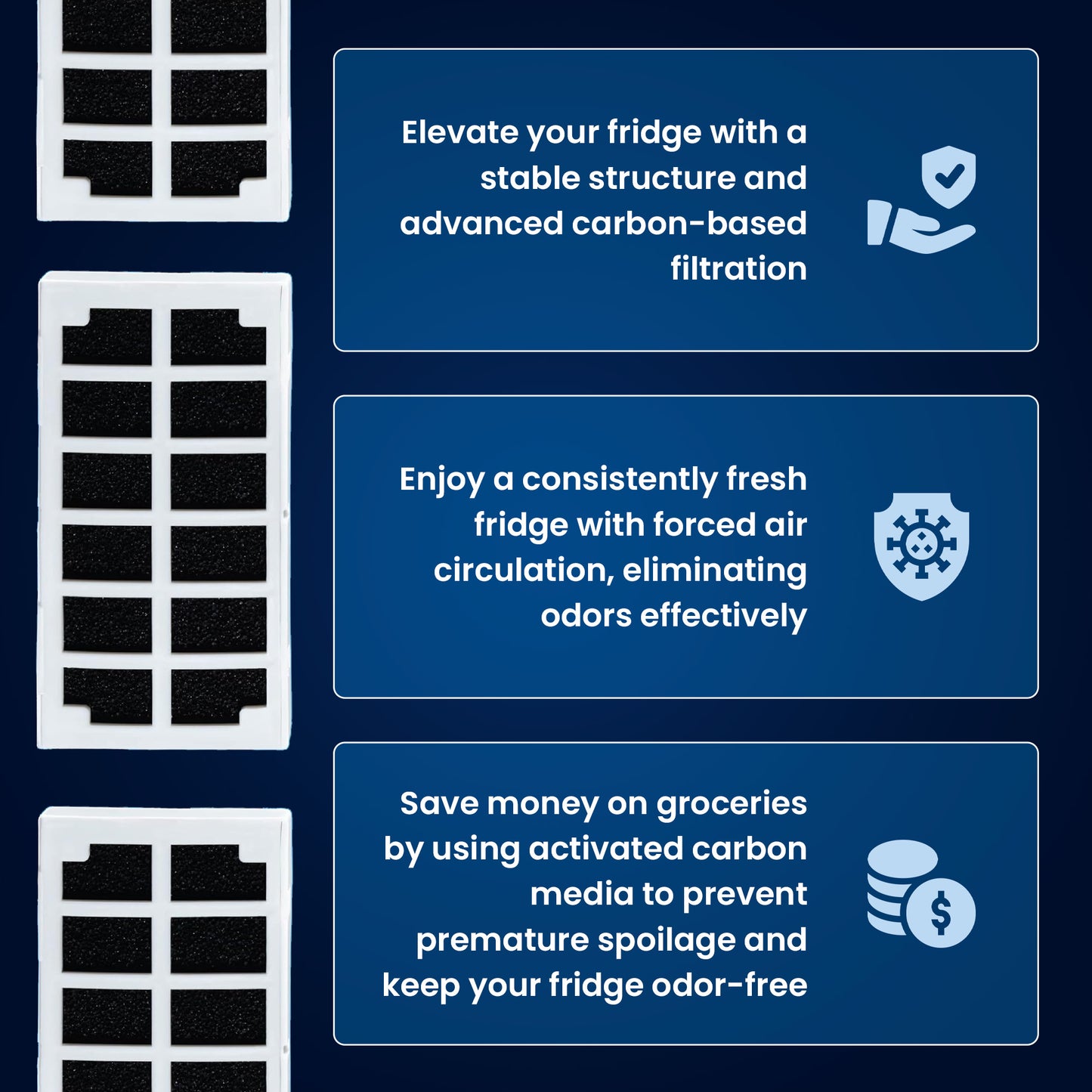 GE ODOR FILTER Replacement Air Filter, Compatible with GE Café Series Refrigerators