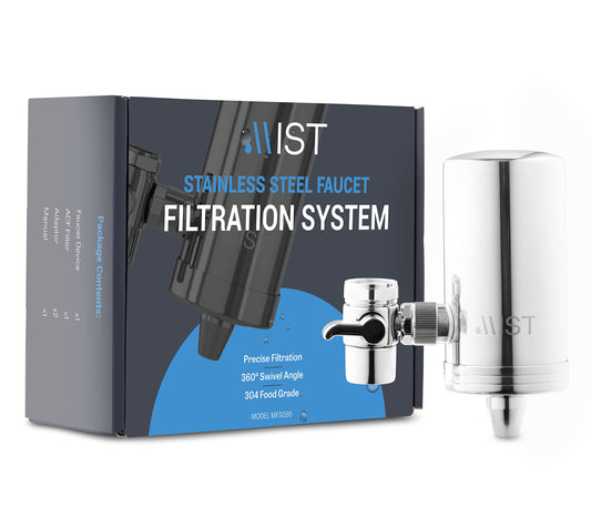 Stainless Steel Activated Carbon Fiber Faucet Filtration System, Water Filter Cartridge, 320 Gal. Capacity