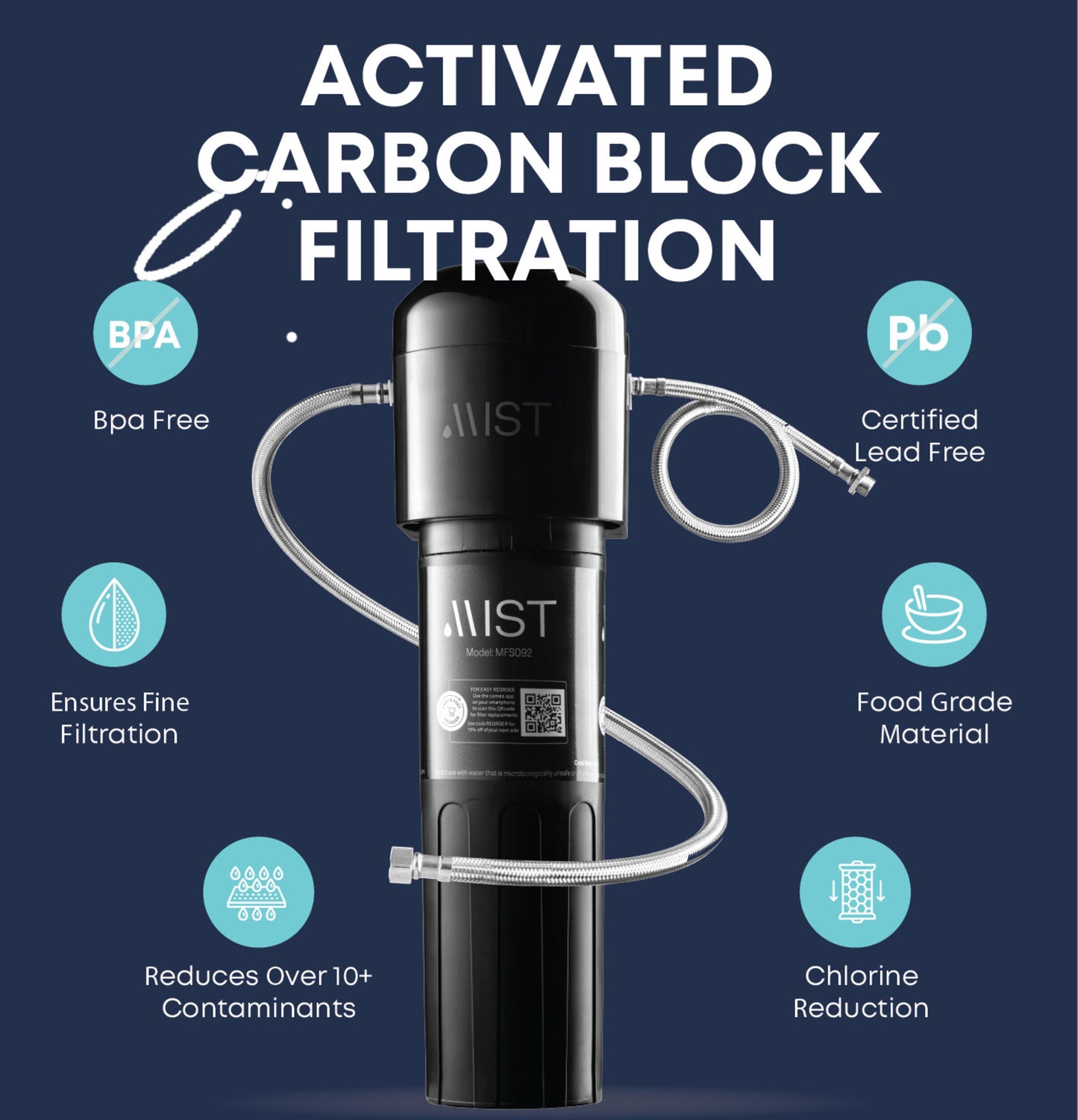 Mist Under Sink Water Filter System, 20,000-Gallon Capacity
