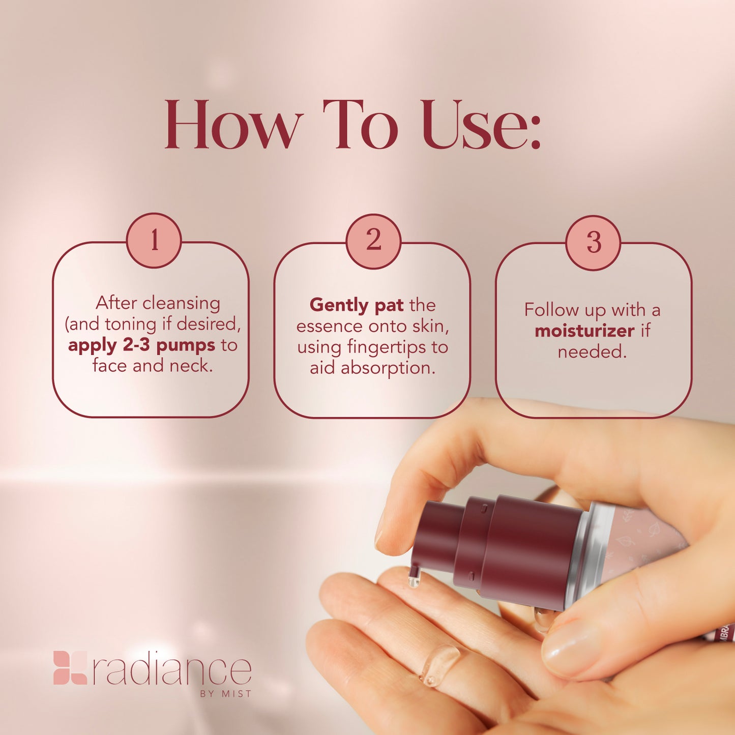 Radiance Snail Mucin Serum with Advanced Snail 96% Mucin Power Essence, Korean Skin Care with Hydrating Hyaluronic Acid Korean Serum, 3.38 fl oz, 100ml