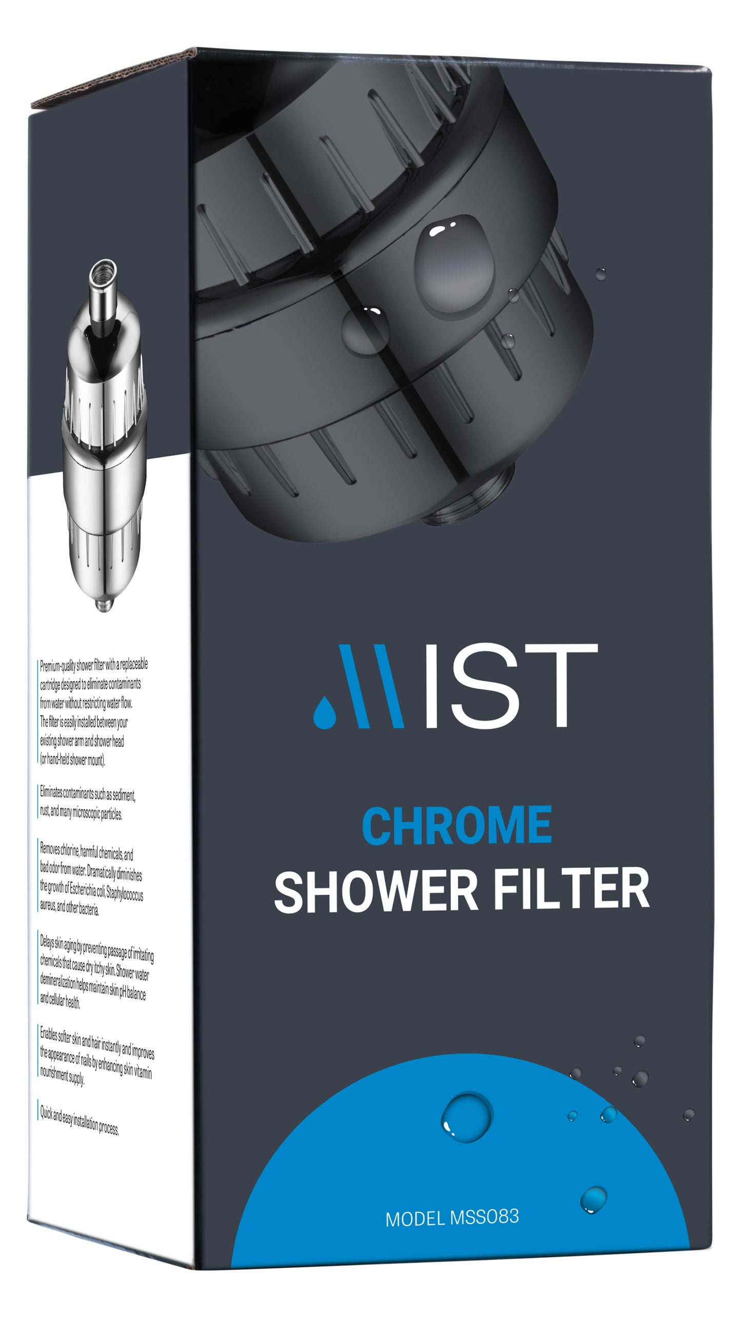 15 Stage Water Softening Shower Filter with Replaceable Cartridge