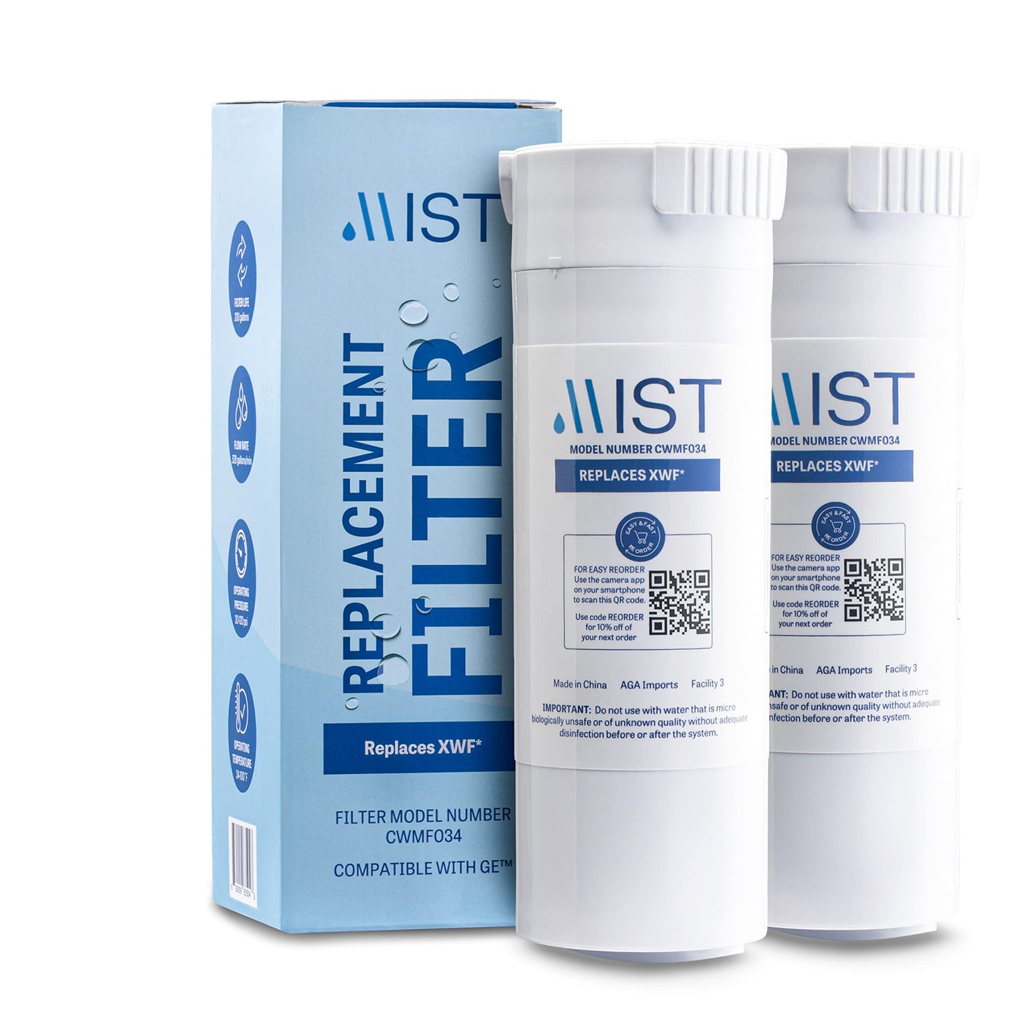GE XWF, WR17X30702 Refrigerator Water Filter