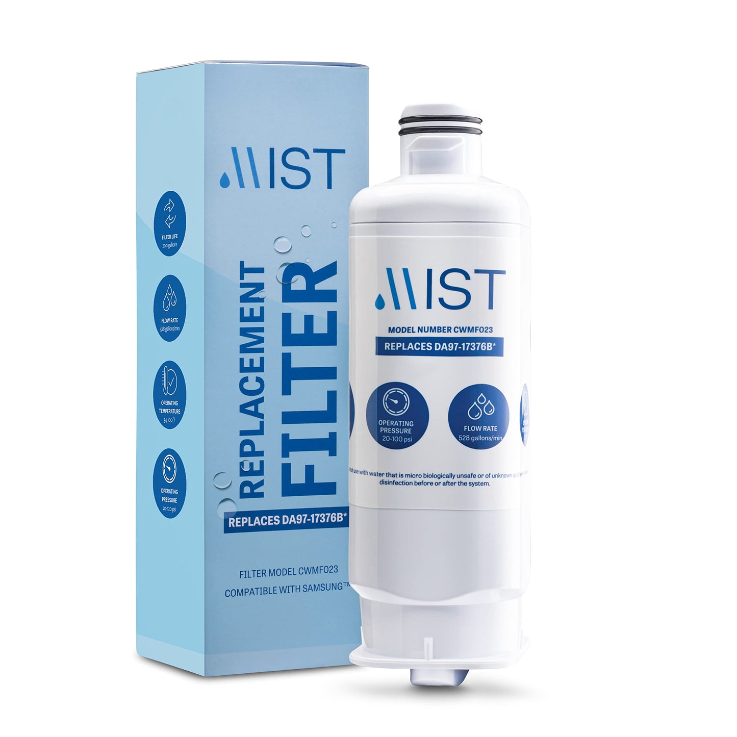 Samsung DA97-17376B, DA97-08006C, HAF-QIN, HAF-QIN/EXP Refrigerator Water Filter