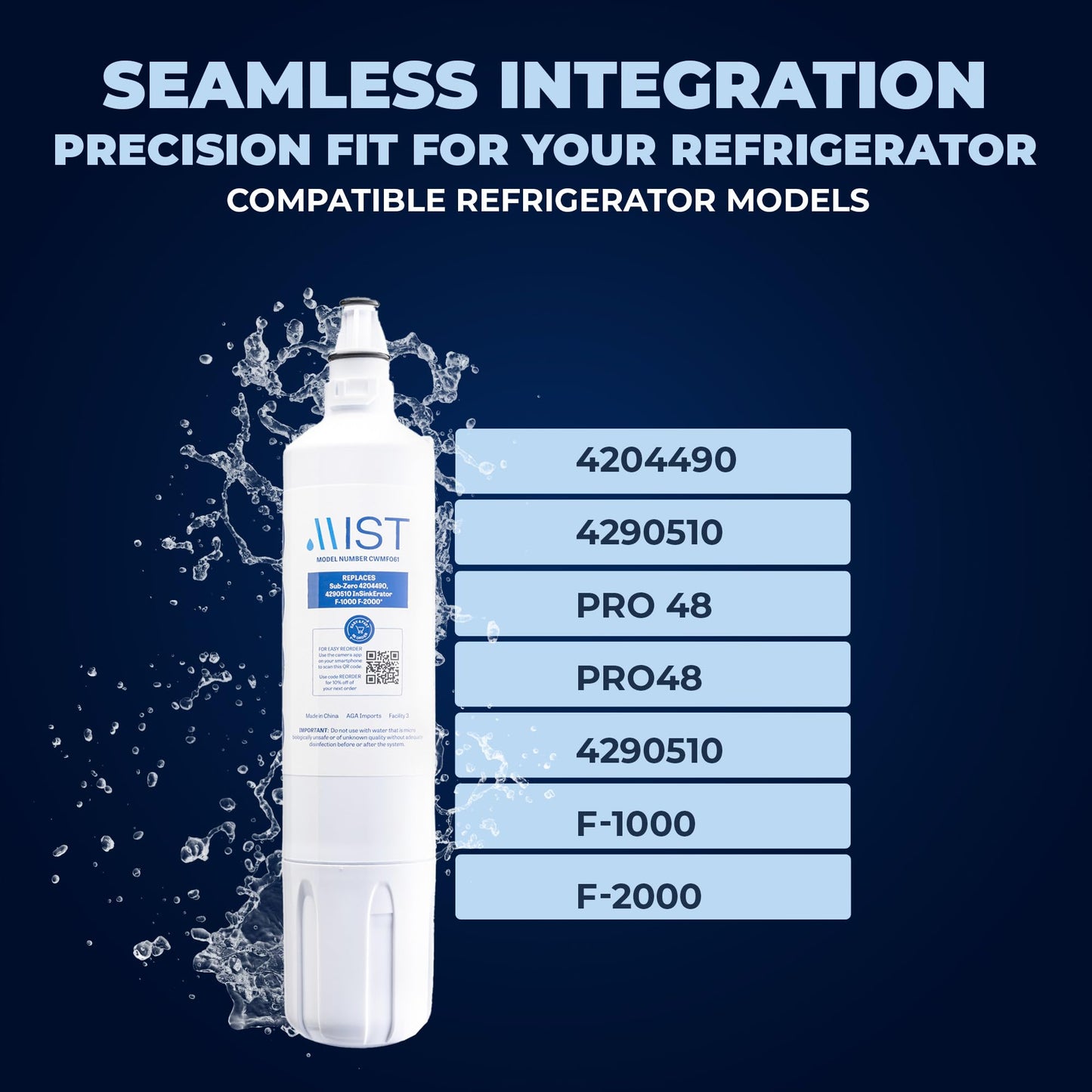 Sub Zero F-1000, 4204490 Refrigerator Water Filter