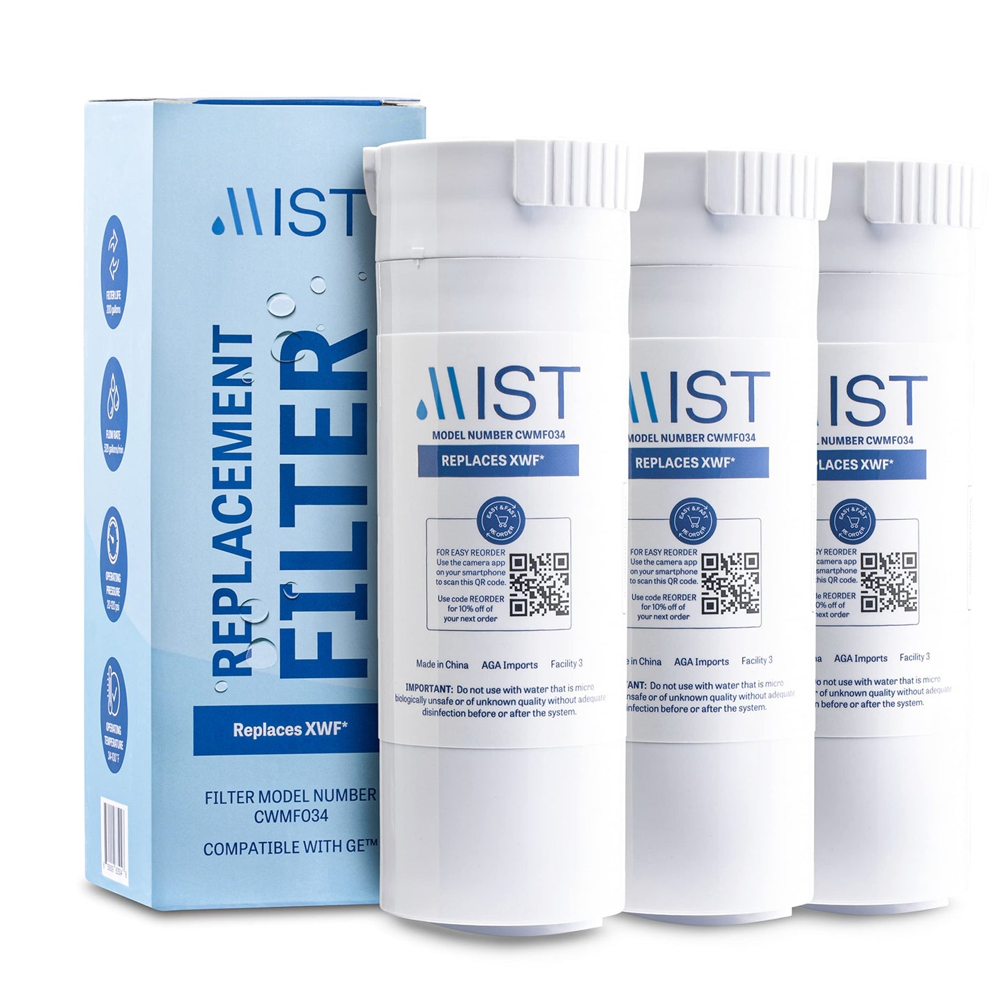 GE XWF, WR17X30702 Refrigerator Water Filter
