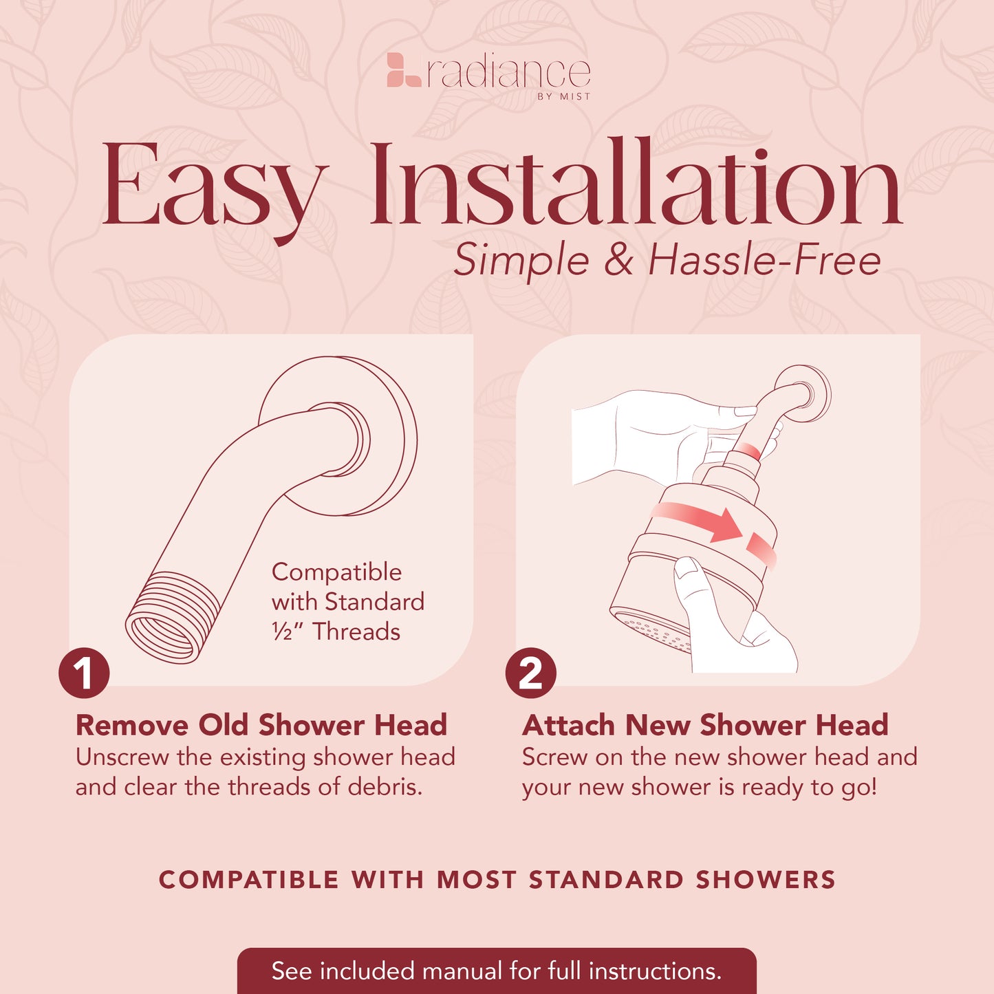 Radiance by Mist Aura Filtered Shower Head