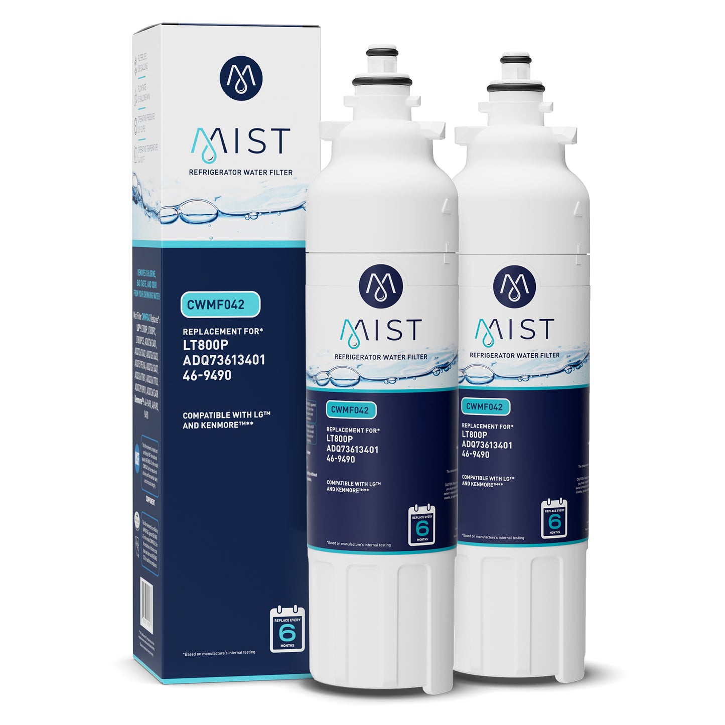 LG LT800P ADQ73613401, Kenmore 9490, ADQ73613402, 46-9490 Refrigerator Water Filter