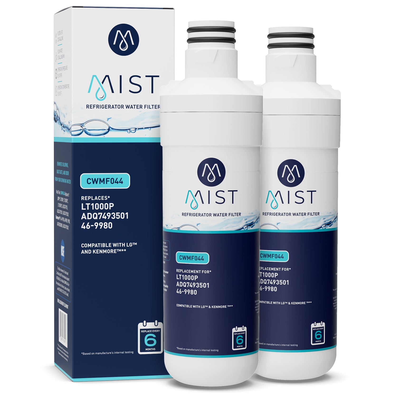4-Pack LG LT1000P Refrigerator Water Filters – New Sealed, Replacement For ADQ747935