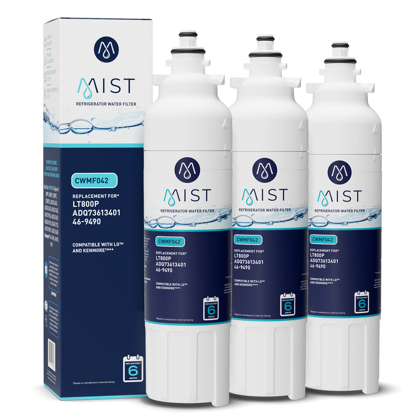LG LT800P ADQ73613401, Kenmore 9490, ADQ73613402, 46-9490 Refrigerator Water Filter