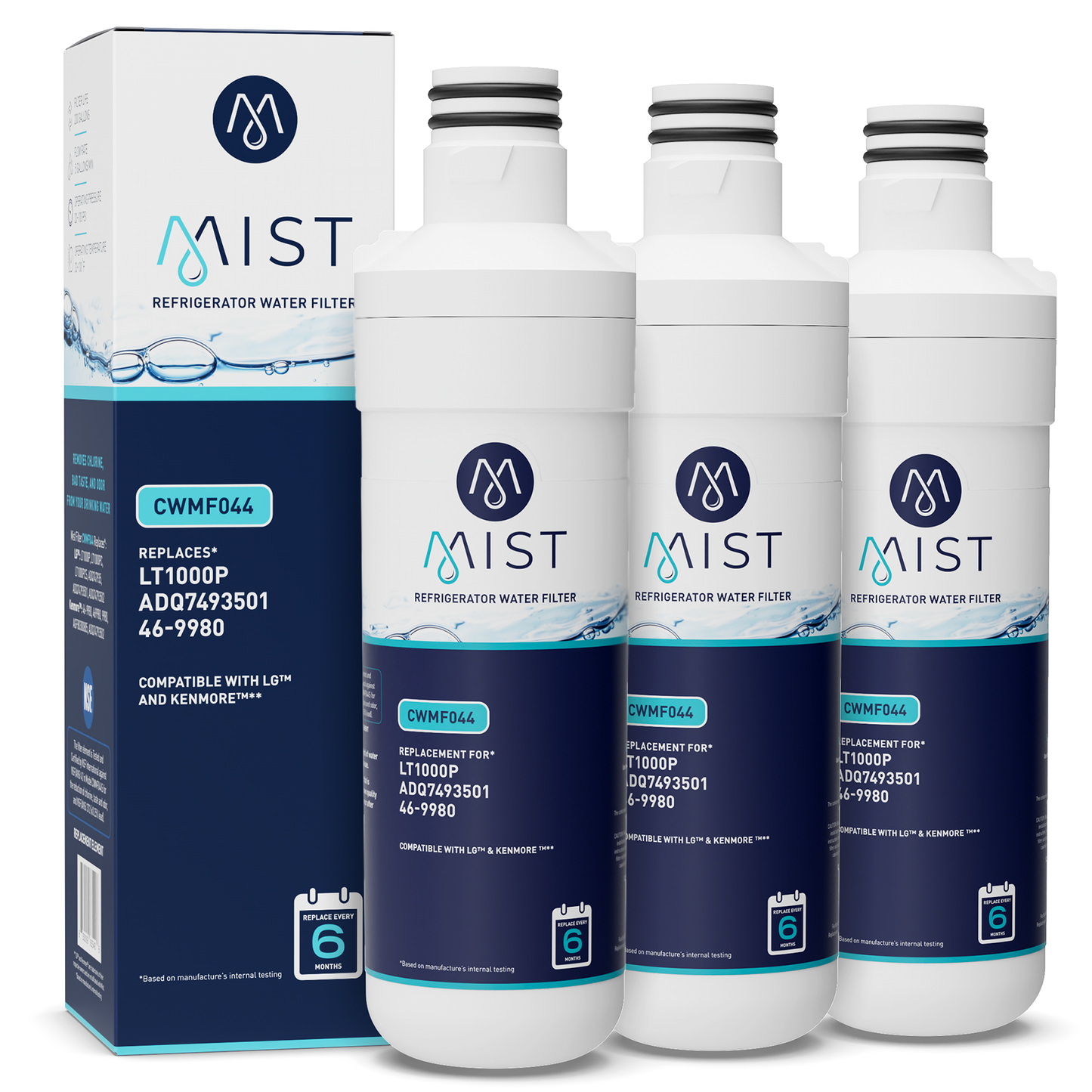LG LT1000P, LT1000PC, MDJ64844601 Kenmore 469980, 9980 Refrigerator Water Filter