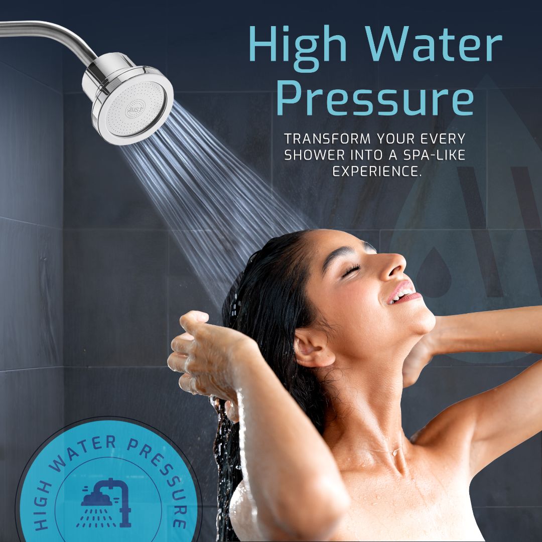 Water Softening 15 Stage Filtering Large Chrome Shower Head