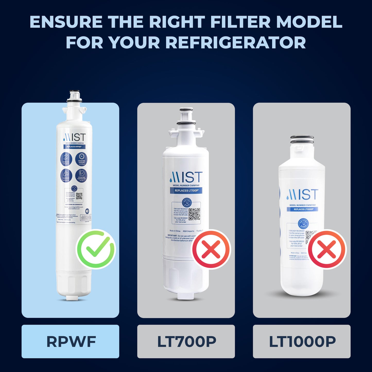 GE RPWF, RWF1063, RWF3600A, WSG-4, DWF-36, R-3600 Refrigerator Water Filter