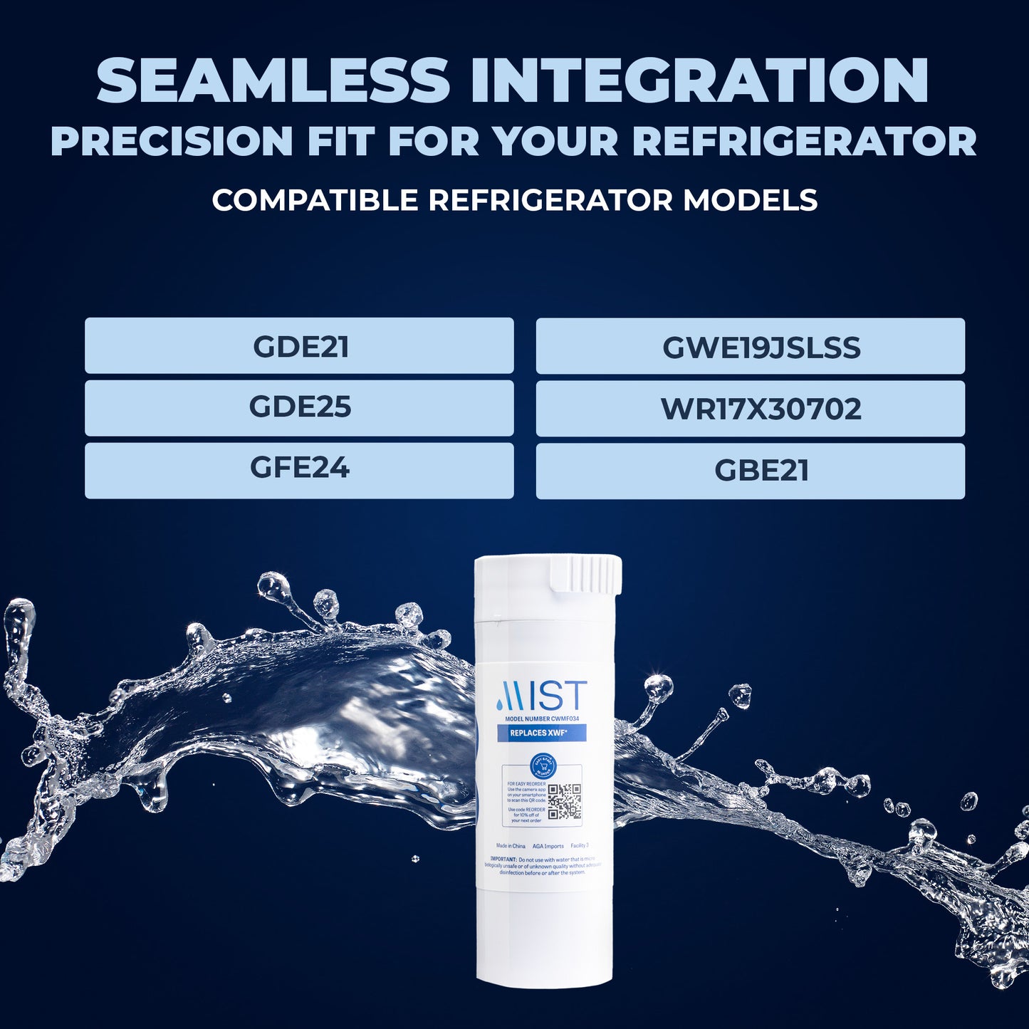 GE XWF, WR17X30702 Refrigerator Water Filter
