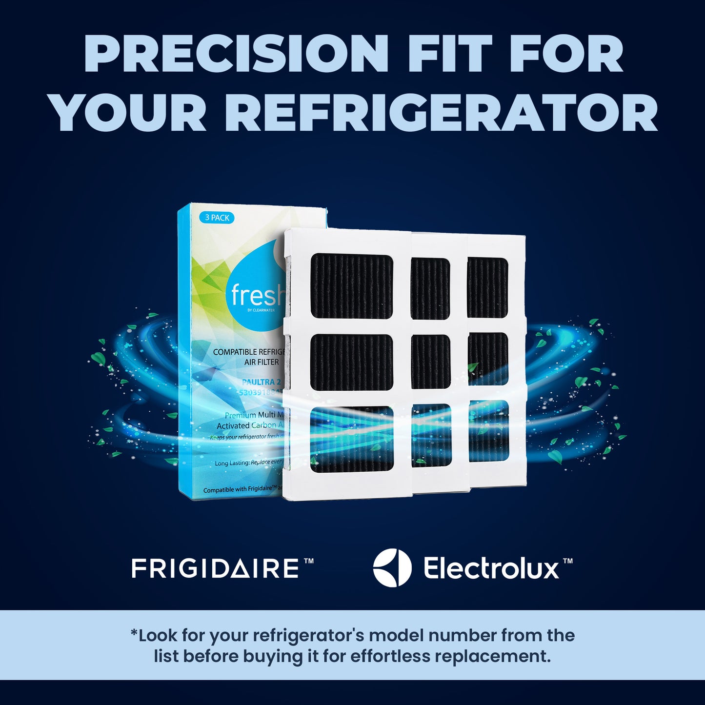 Paultra2 Frigidaire Refrigerator Air Filter Replacement, Compatible with Model Numbers: Pureair Ultra 2, Pure Air Ultra 2, Pureair Ultra ii, Electrolux 242047805, 5303918847, EAP12364179