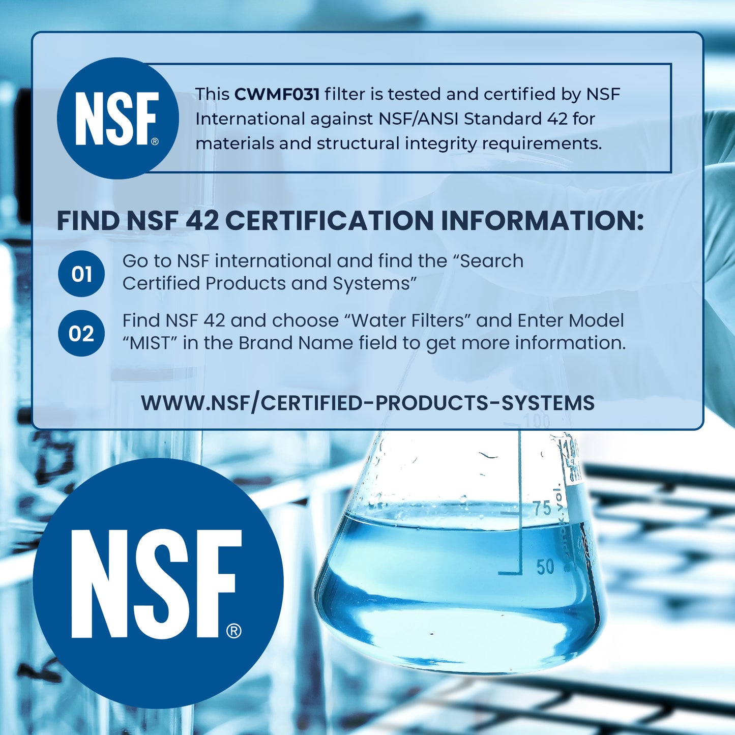 GE MWF, Smartwater, MWFA, MWFP, GWF, GWFA, Kenmore 999146, 9991, 469991 Refrigerator Water Filter