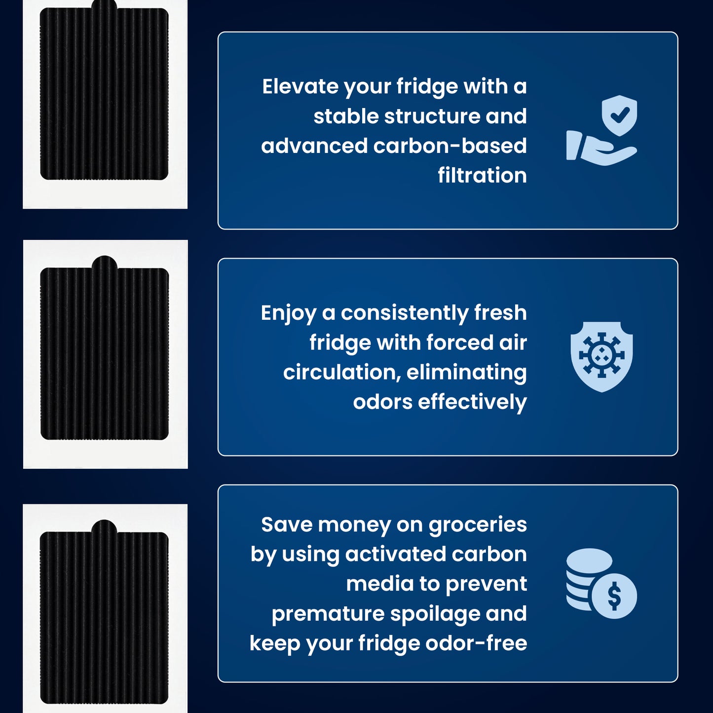 Paultra2 Frigidaire Refrigerator Air Filter Replacement, Compatible with Model Numbers: Pureair Ultra 2, Pure Air Ultra 2, Pureair Ultra ii, Electrolux 242047805, 5303918847, EAP12364179