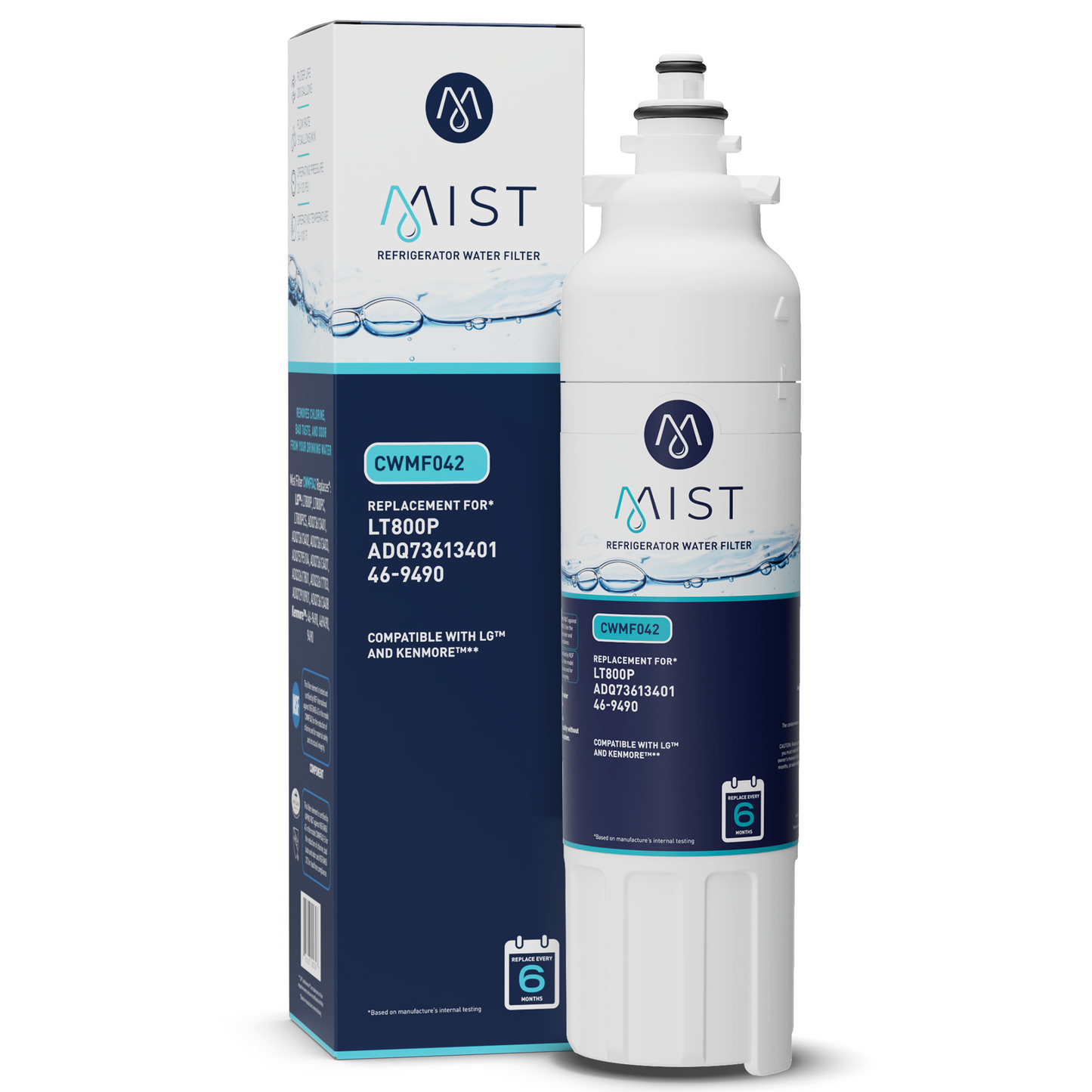 LG LT800P ADQ73613401, Kenmore 9490, ADQ73613402, 46-9490 Refrigerator Water Filter