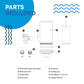 Stainless Steel Activated Carbon Fiber Faucet Filtration System, Water Filter Cartridge, 320 Gal. Capacity