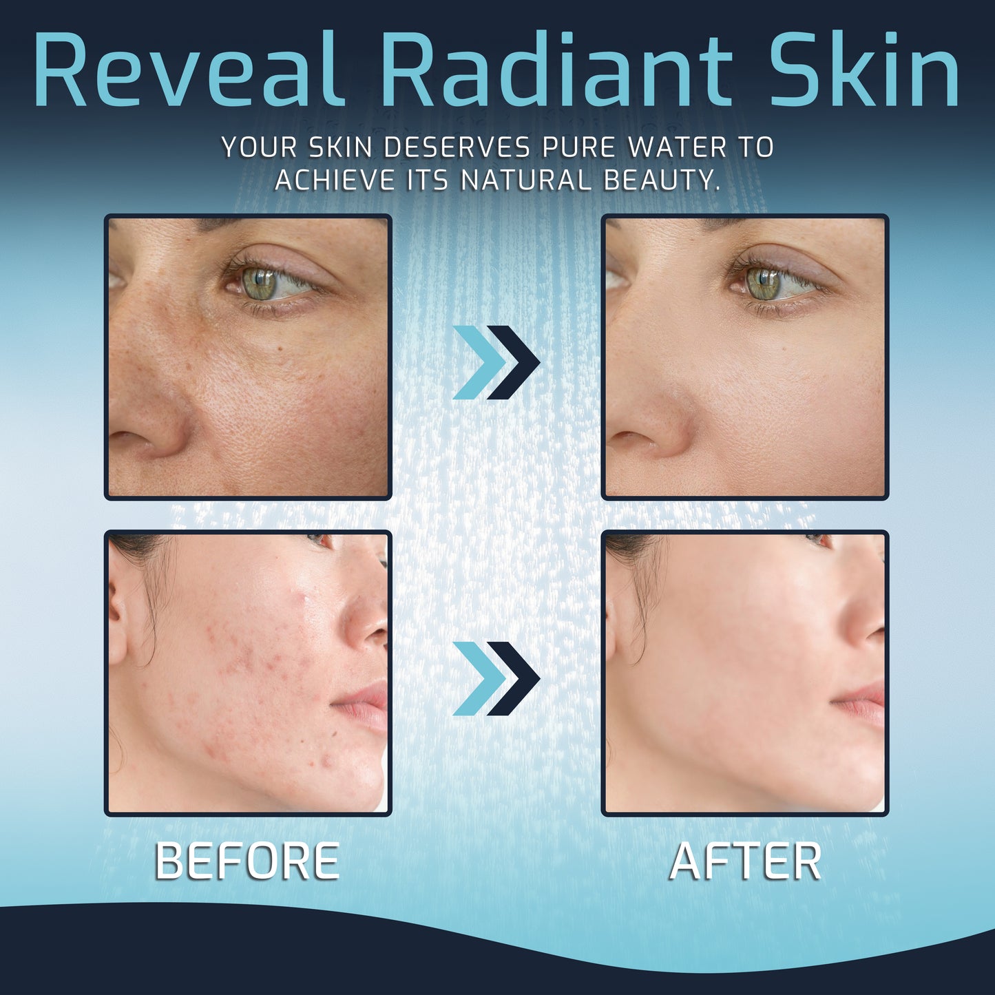 Water Softening 15 Stage Filtering Large Matte Black Shower Head