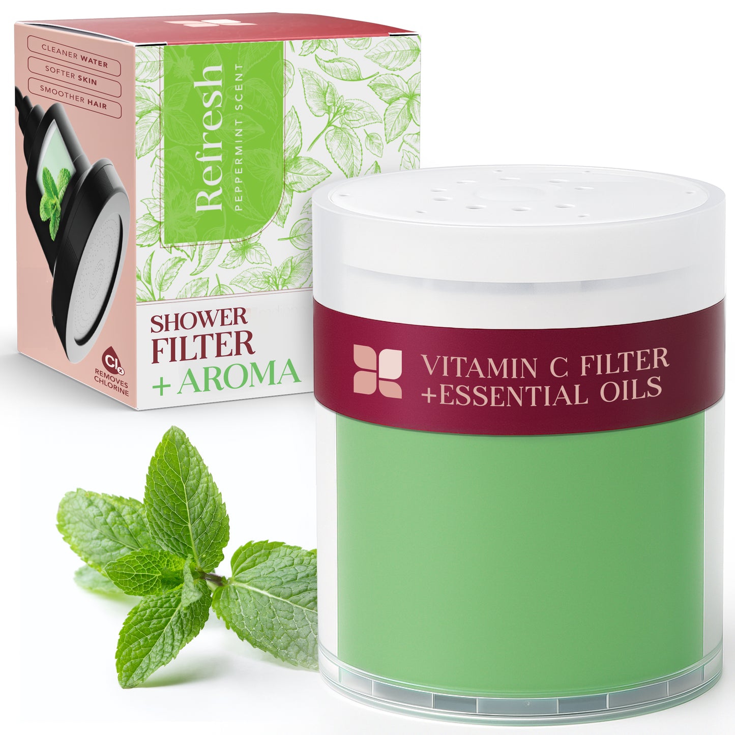 Radiance by Mist Replacement Aromatherapy Vitamin C Filter Cartridge for Filtered Shower Heads