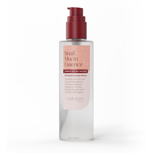 Radiance Snail Mucin Serum with Advanced Snail 96% Mucin Power Essence, Korean Skin Care with Hydrating Hyaluronic Acid Korean Serum, 3.38 fl oz, 100ml