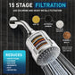 Water Softening 15 Stage Filtering Compact Matte Black Shower Head