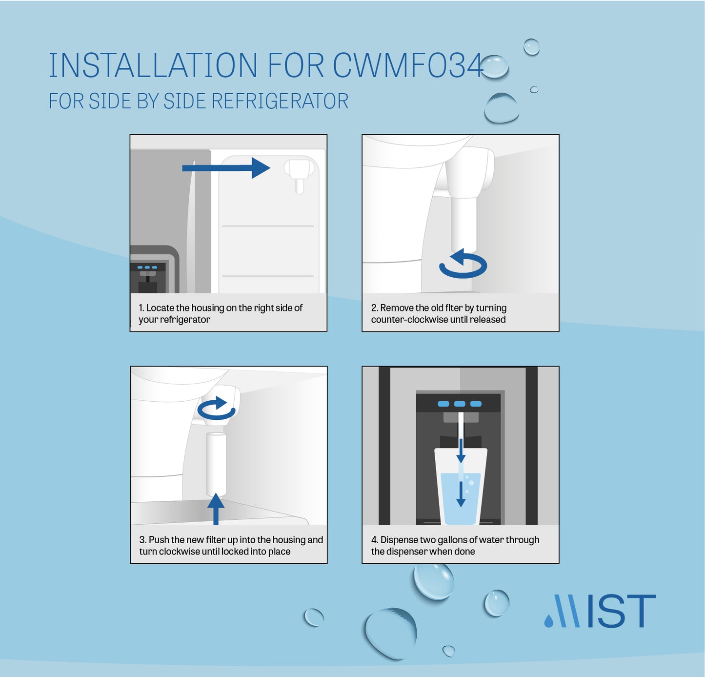 GE XWF, WR17X30702 Refrigerator Water Filter