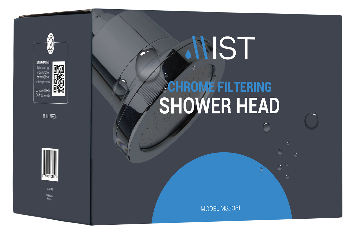 Water Softening 15 Stage Filtering Large Chrome Shower Head