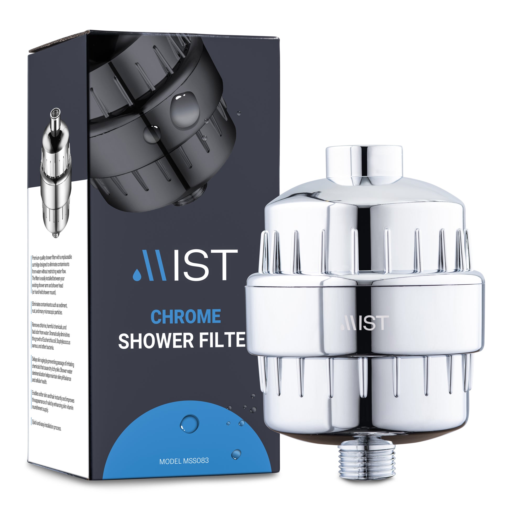 15 Stage Shower Filter - Water Softener Shower Head Filter With 2  Replaceable Multi-stage Filter Cartridges To Remove Chlorine, Heavy Metal