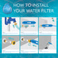 Camco 40043, 40013, 40041 RV Inline Water Filter Replacement with Flexible Hose Protector